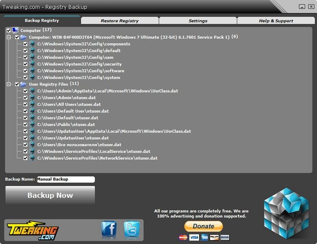  Registry Backup 3.3.0 + Portable 