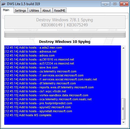  Destroy Windows 10 Spying 1.5.0 Build 535 Portable 