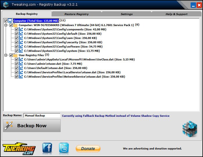 Registry Backup 3.3.1 + Portable