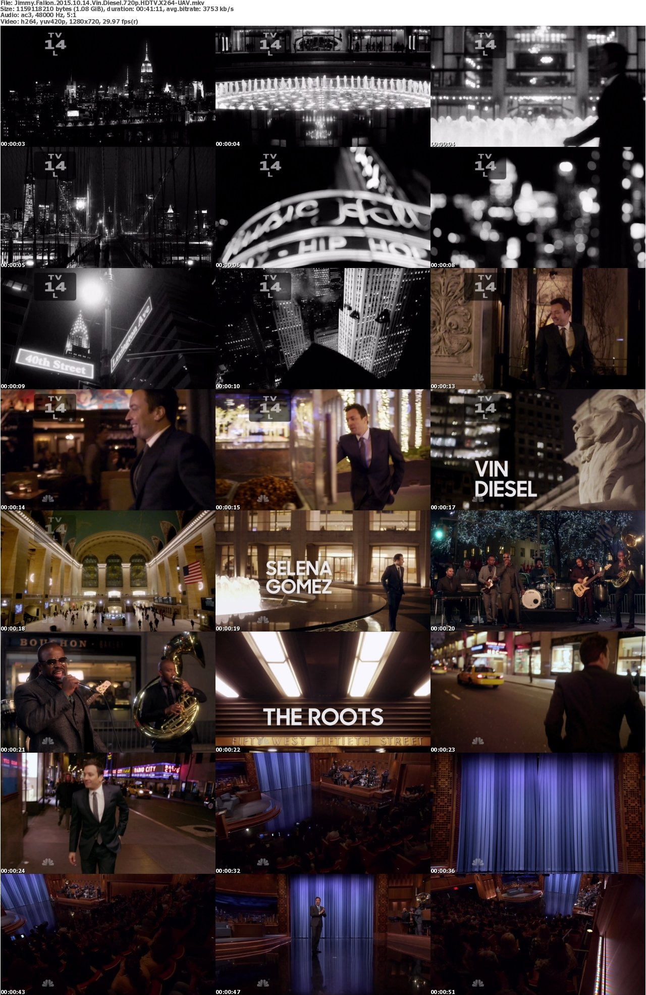 Jimmy Fallon 2015 10 14 Vin Diesel 720p HDTV X264-UAV