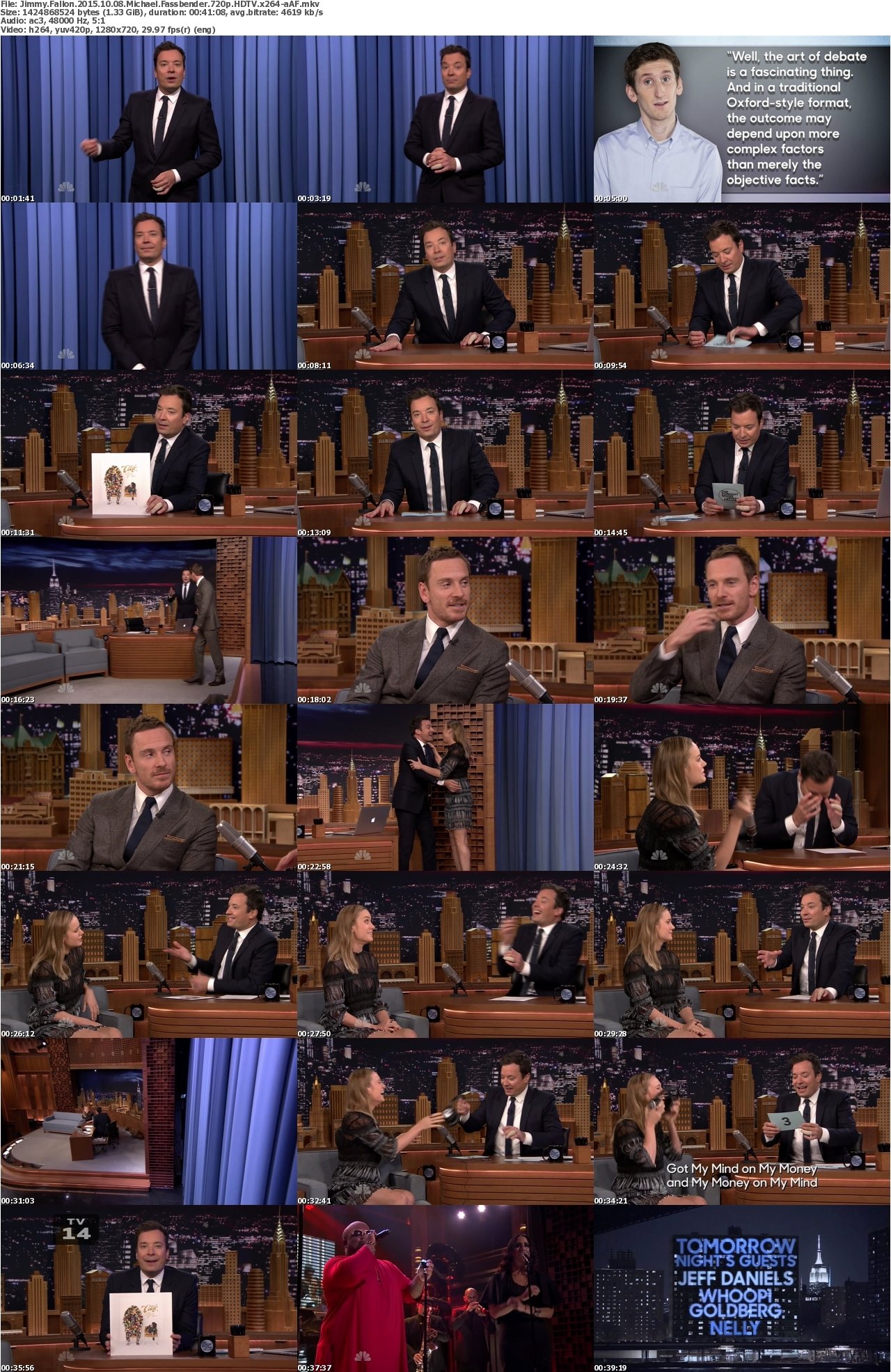 Jimmy Fallon 2015 10 08 Michael Fassbender 720p HDTV x264-aAF