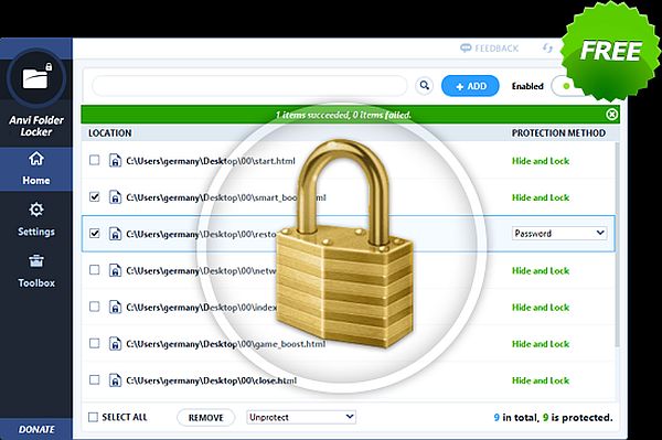 Anvi Folder Locker Free 1.2.1370.0