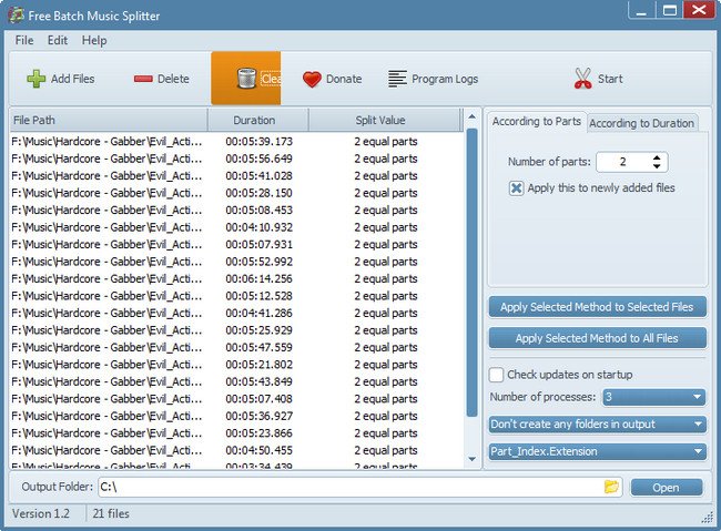 Free Batch Music Splitter 1.2 + Portable