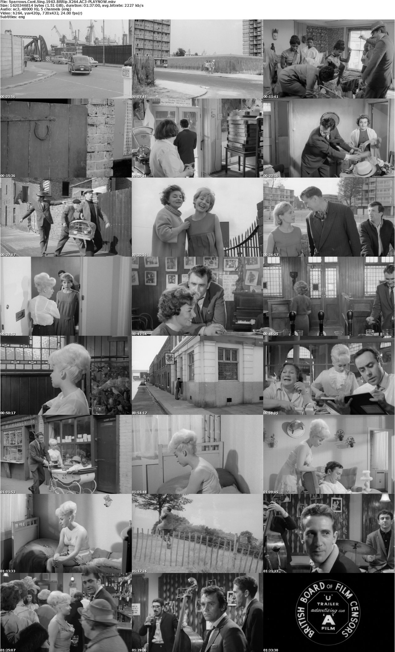Sparrows Cant Sing 1963 BRRip X264 AC3-PLAYNOW