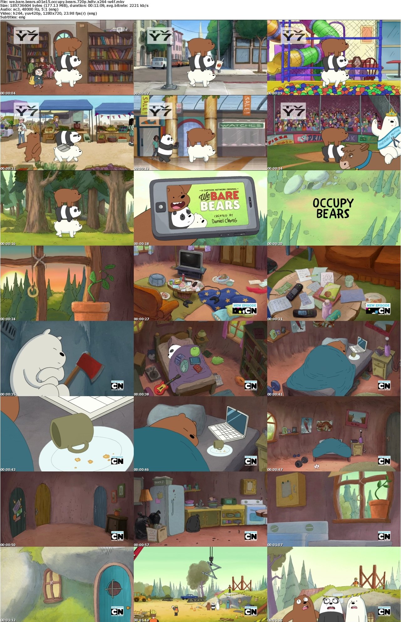 We Bare Bears S01E15 Occupy Bears 720p HDTV x264-W4F