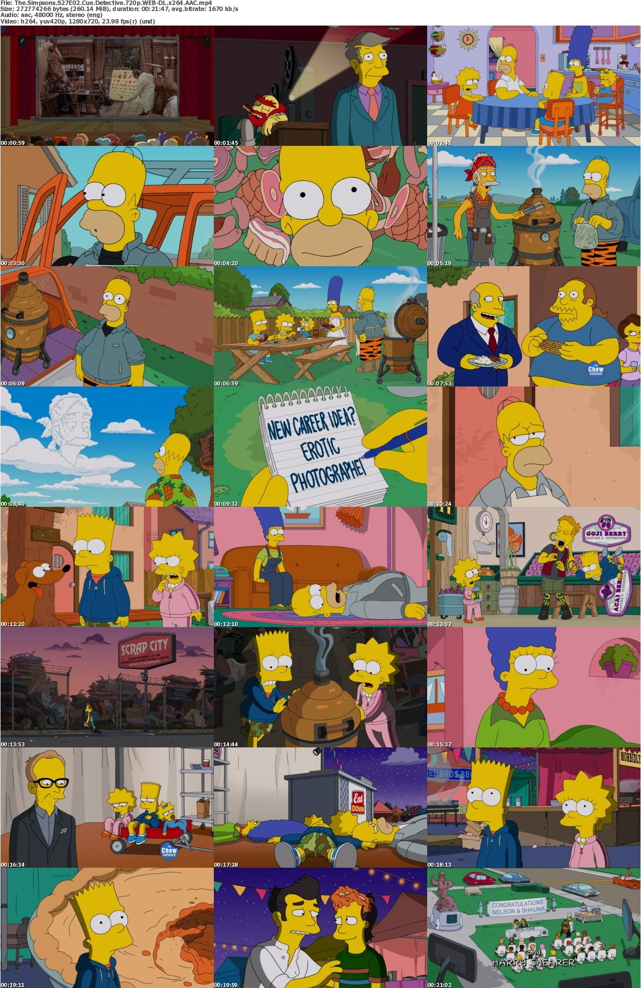 The Simpsons S27E02 Cue Detective 720p WEB-DL x264 AAC