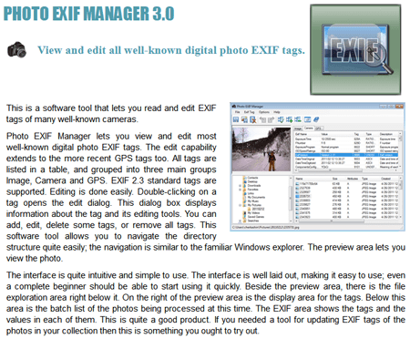 Photo EXIF Manager 3.0 Portable