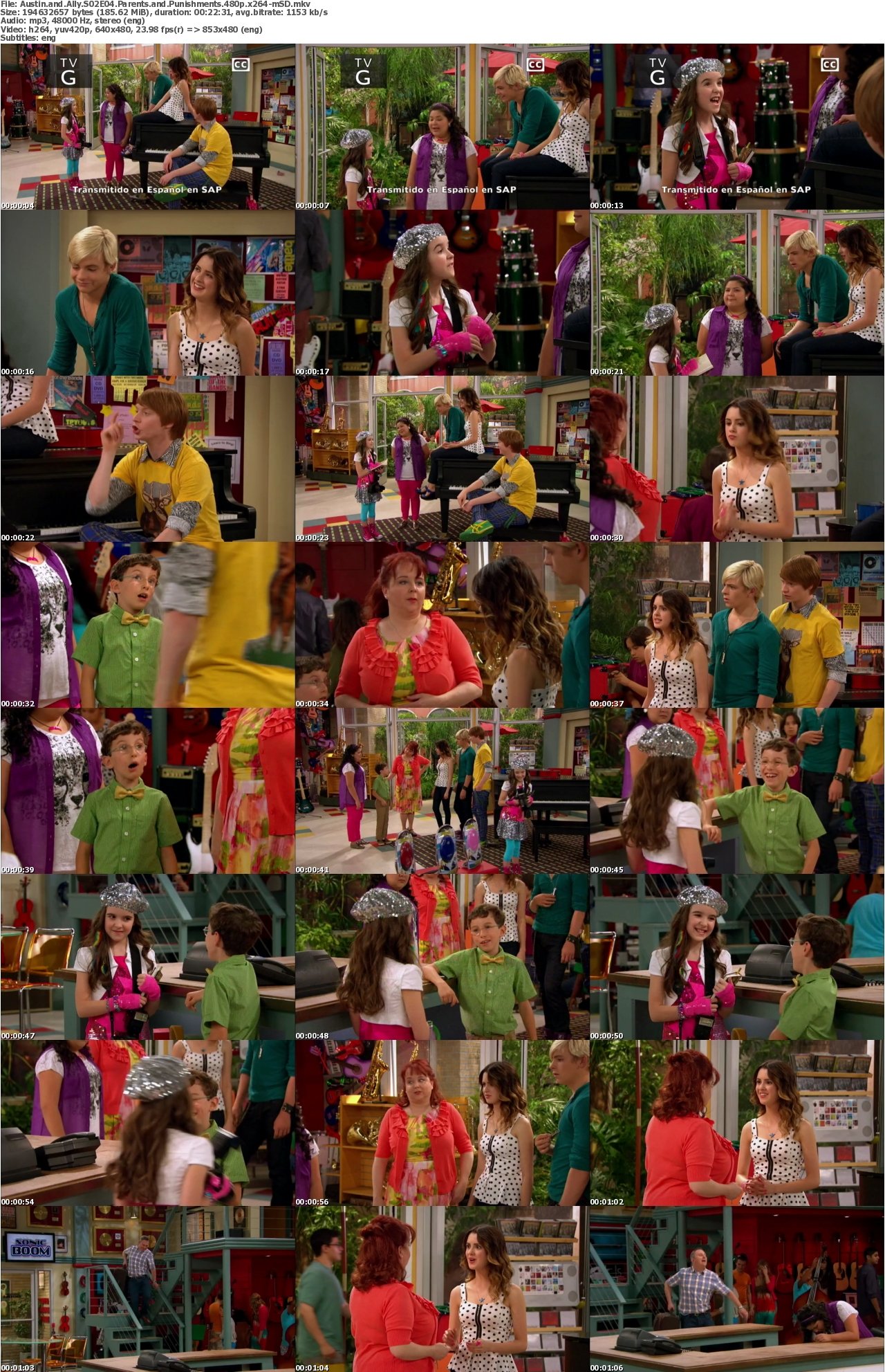 Austin and Ally S02E04 Parents and Punishments 480p x264-mSD