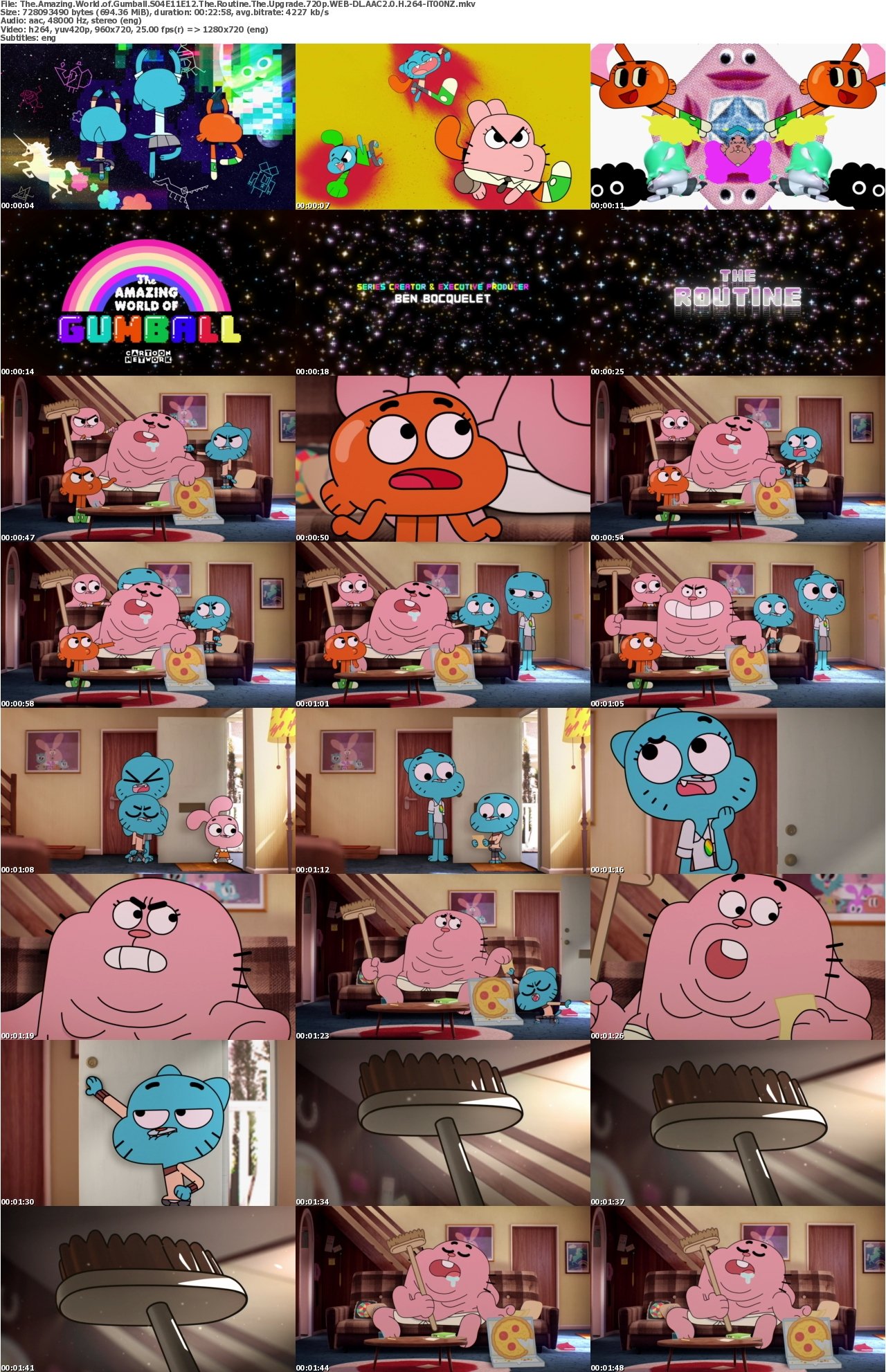 The Amazing World of Gumball S04E11E12 The Routine The Upgrade 720p WEB-DL AAC2 0 H 264-iT00NZ