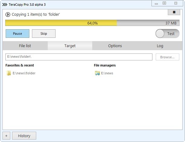 TeraCopy 3.0 alpha 4