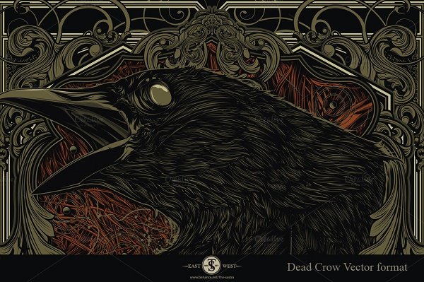 Vector Dead Crow