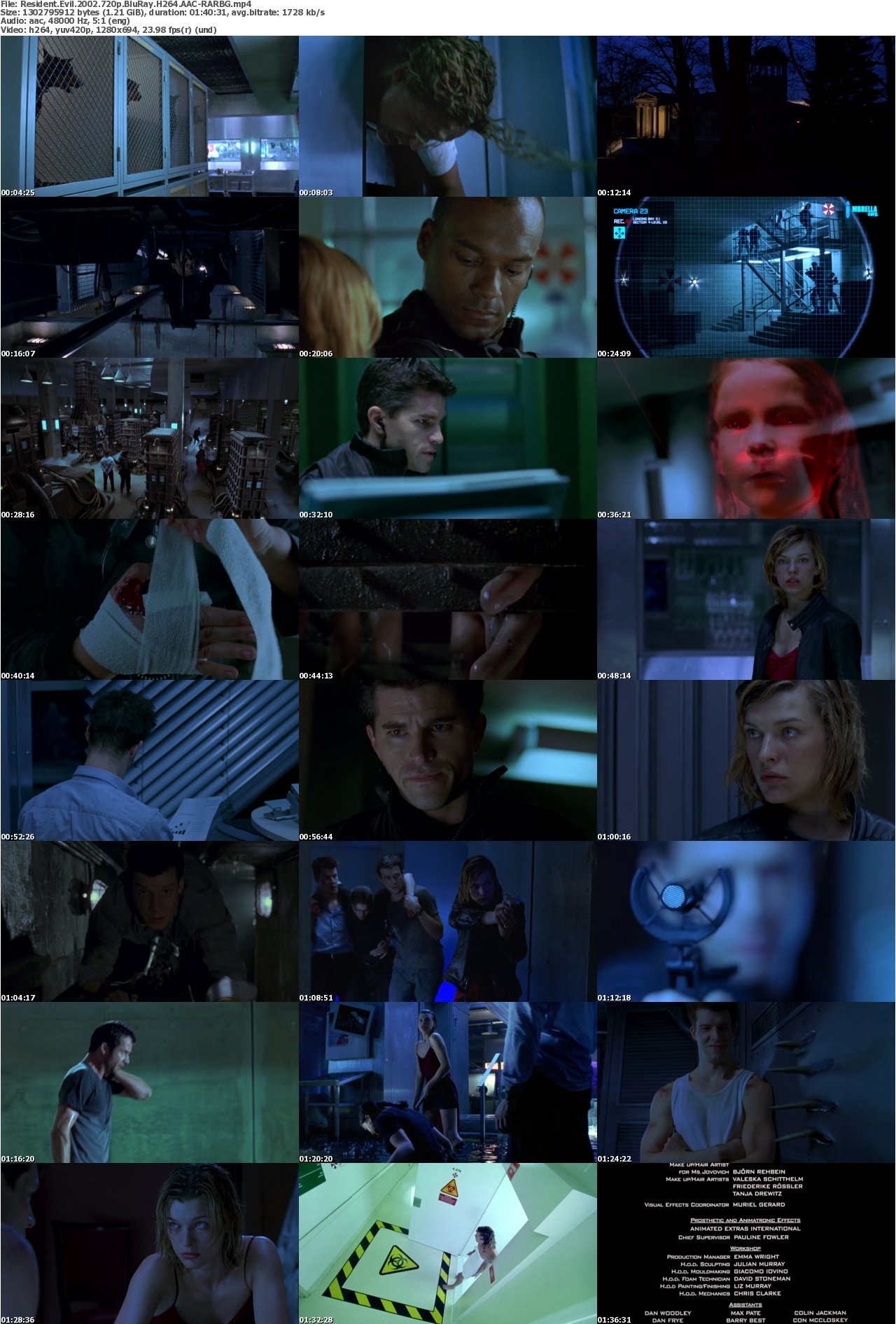 Resident Evil 2002 720p BluRay H264 AAC-RARBG