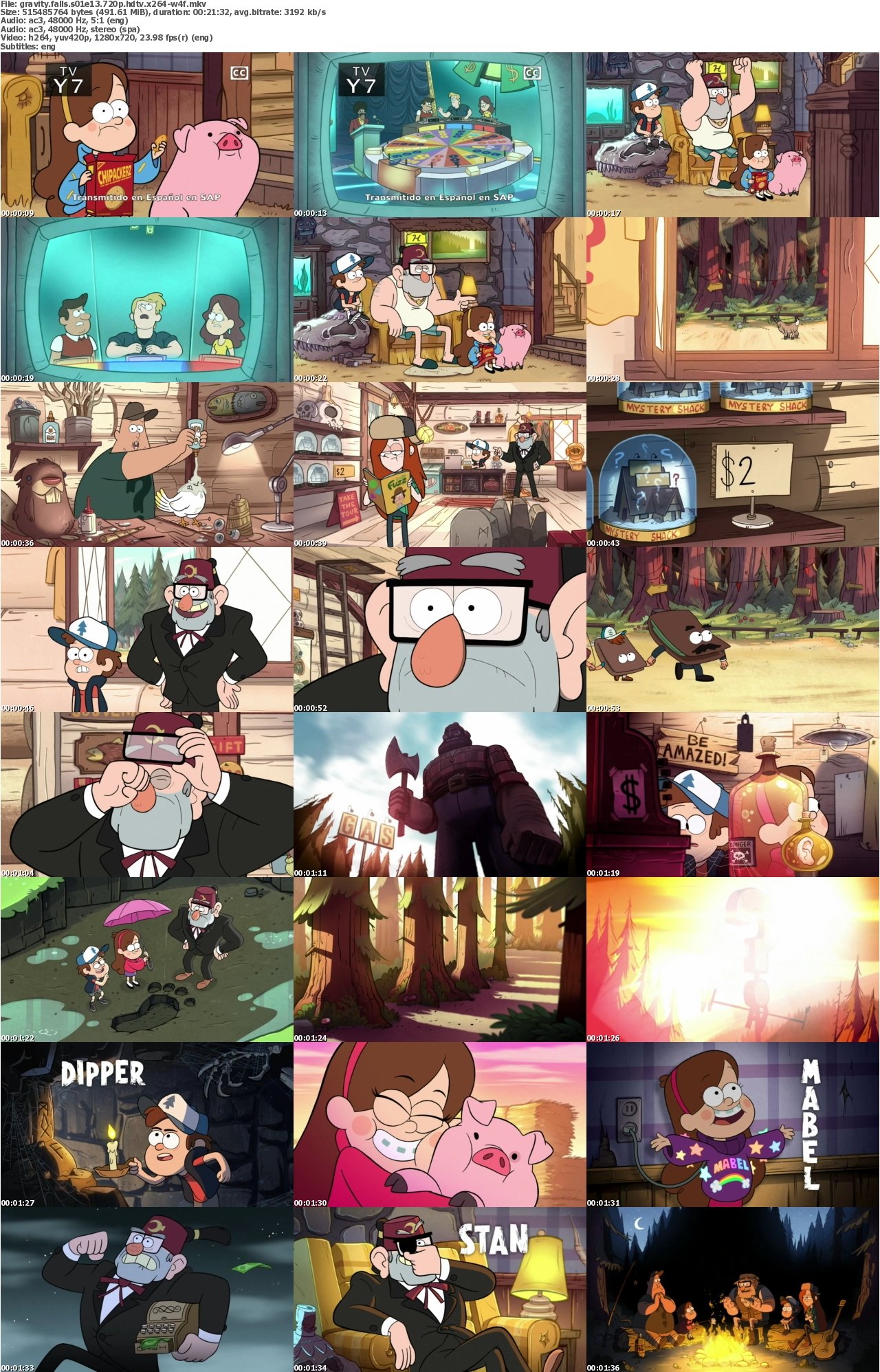 Gravity Falls S01E13 720p HDTV x264-W4F