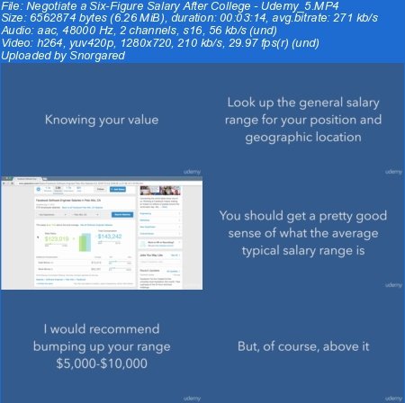Udemy - Negotiate a Six-Figure Salary After College