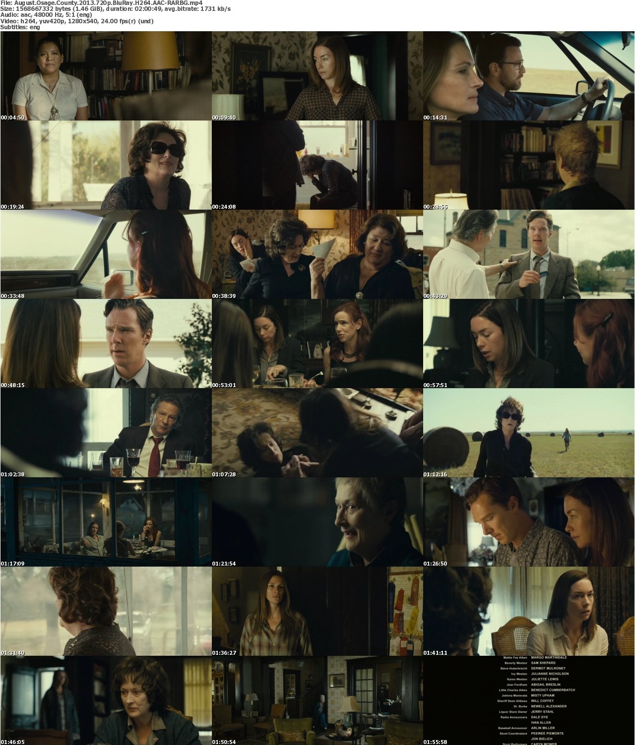 August Osage County 2013 720p BluRay H264 AAC-RARBG