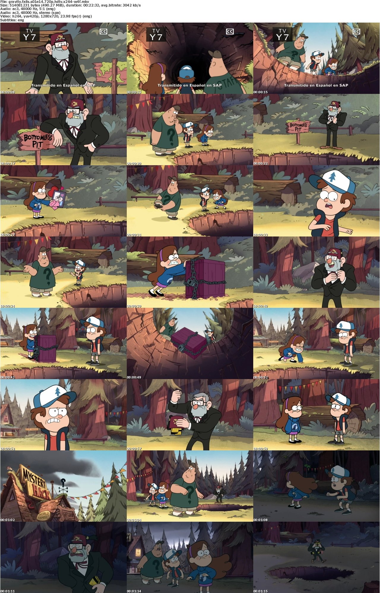 Gravity Falls S01E14 720p HDTV x264-W4F