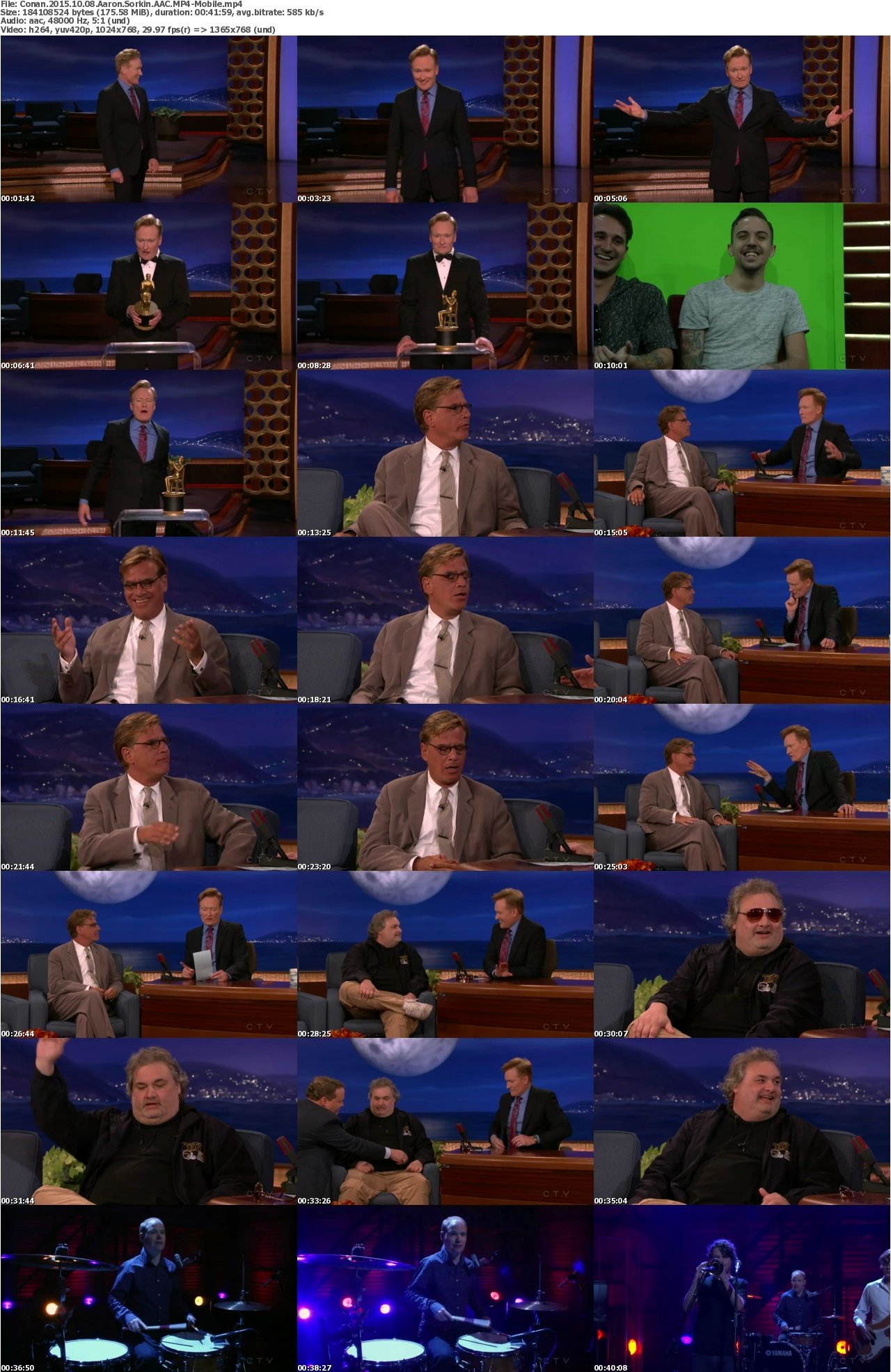 Conan 2015 10 08 Aaron Sorkin AAC MP4-Mobile