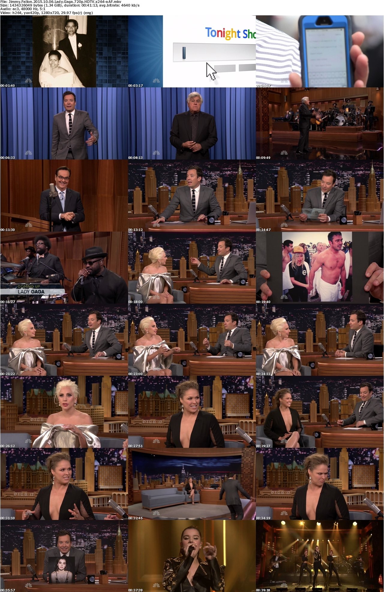 Jimmy Fallon 2015 10 06 Lady Gaga 720p HDTV x264-aAF