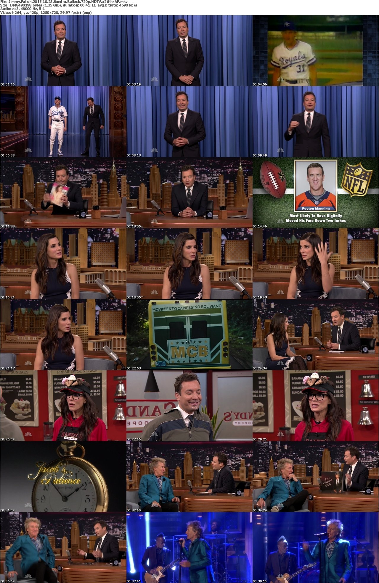 Jimmy Fallon 2015.10 28 Sandra Bullock 720p HDTV x264-aAF