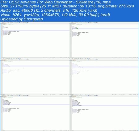 SkillShare - CSS3 Advance For Web Developer