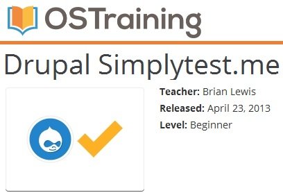 OSTraining - Drupal Simplytest.me