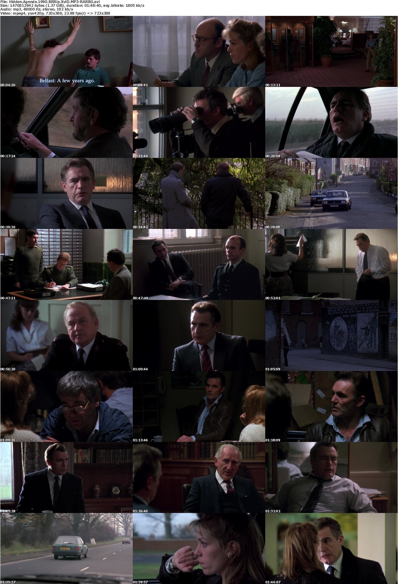 Hidden Agenda 1990 BRRip XviD MP3-RARBG