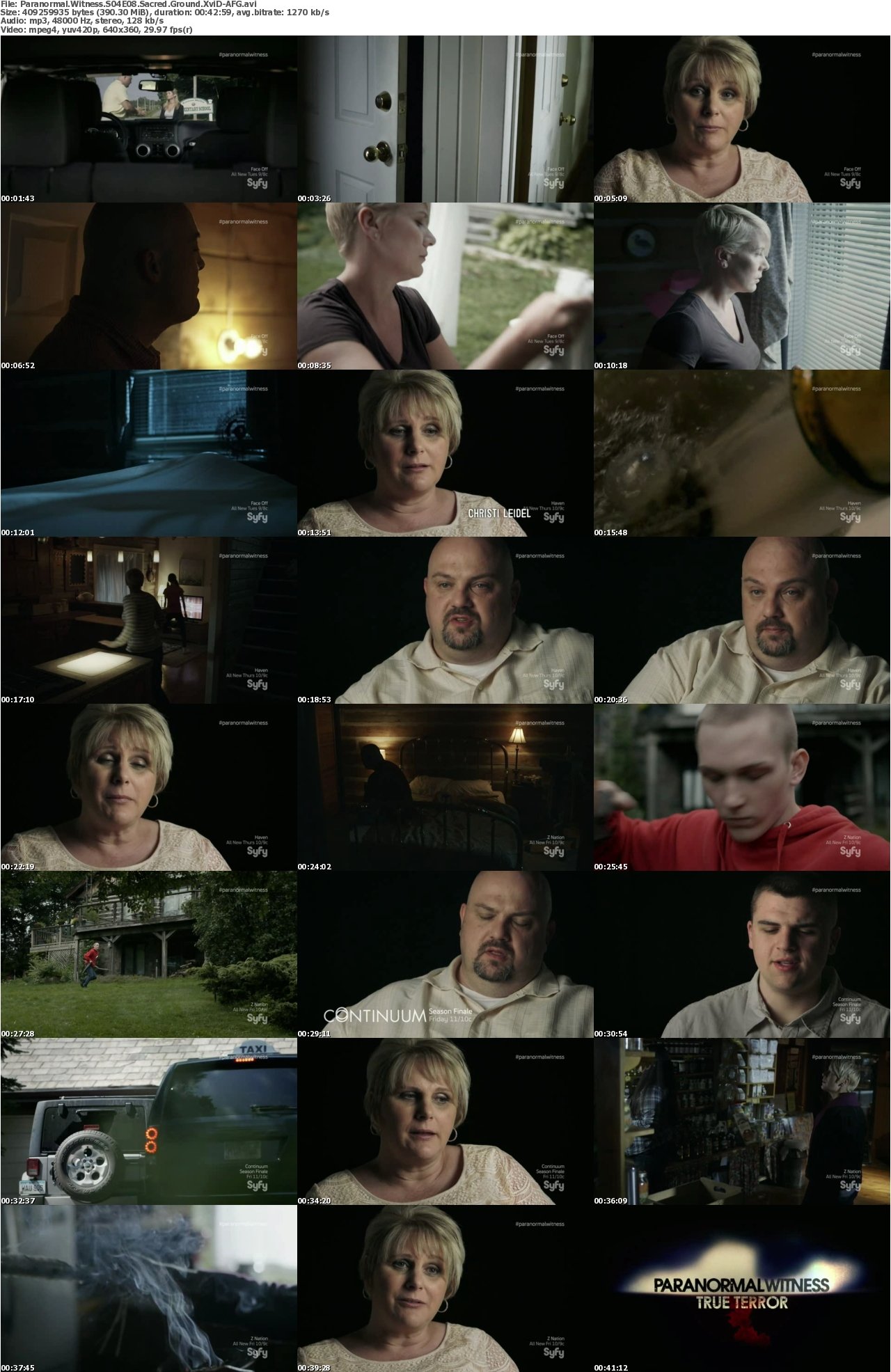 Paranormal Witness S04E08 Sacred Ground XviD-AFG