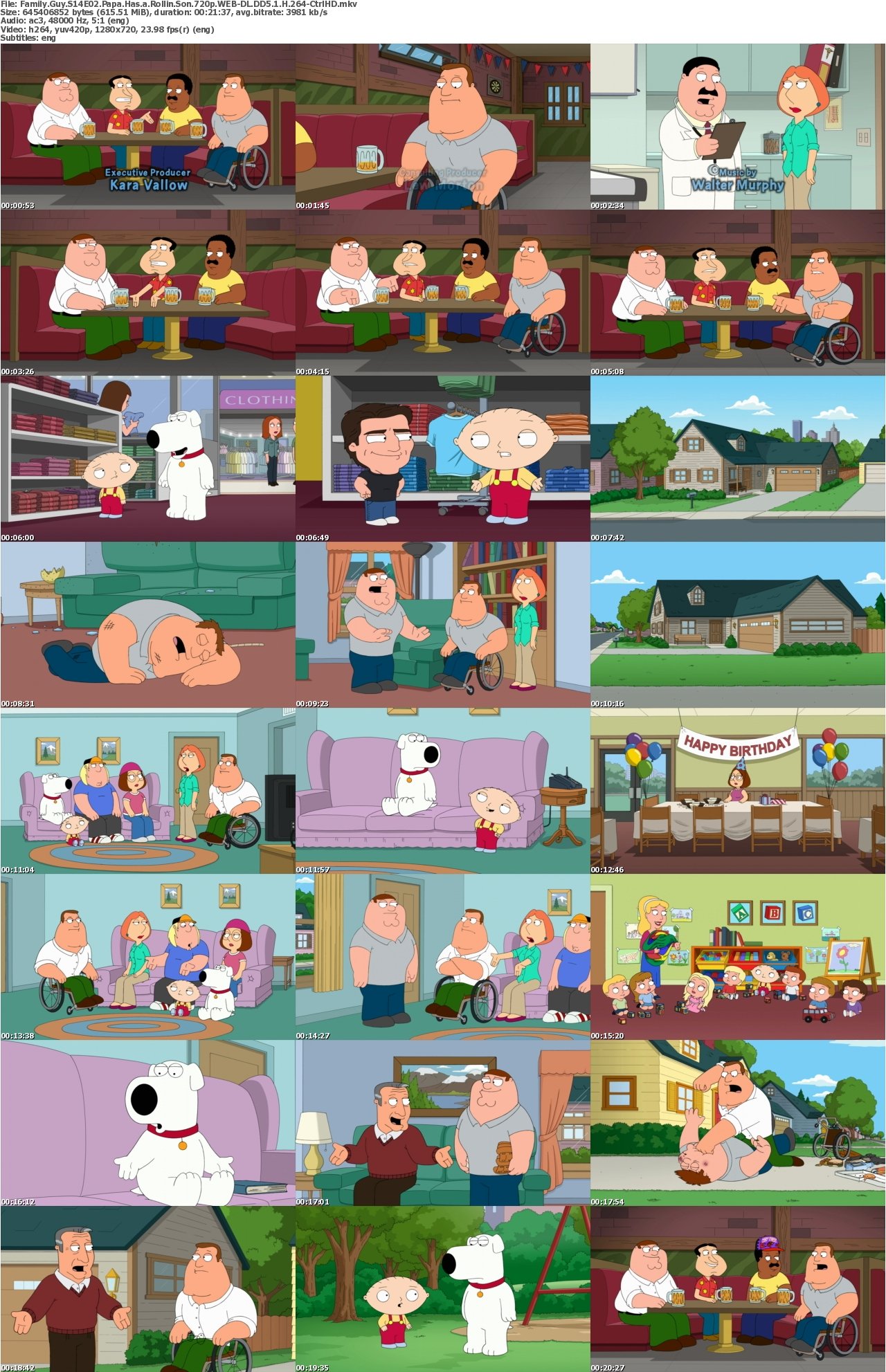 Family Guy S14E02 Papa Has a Rollin Son 720p WEB-DL DD5 1 H 264-CtrlHD