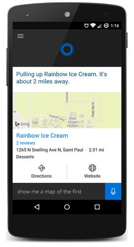Microsoft Cortana for Android v1.0.0.298 Free