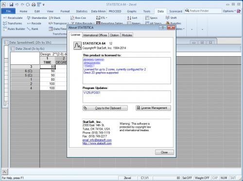 StatSoft STATISTICA 12.5