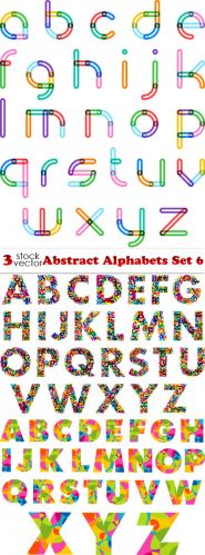 Vectors+-+Abstract+Alphabets+Set+6