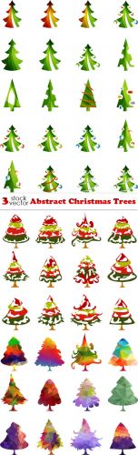 Vectors+-+Abstract+Christmas+Trees