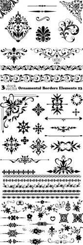 Vectors+-+Ornamental+Borders+Elements+23