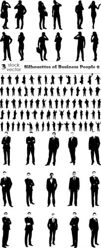 Vectors+-+Silhouettes+of+Business+People+9
