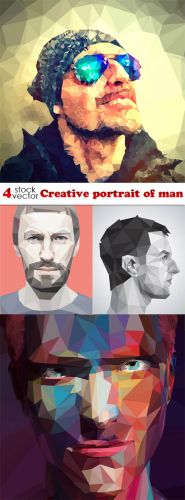 Vectors+-+Creative+portrait+of+man