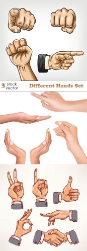 Vectors+-+Different+Hands+Set