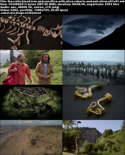 BBC - The Celts: Blood, Iron and Sacrifice with Alice Roberts and Neil Oliver (2015) 720p HDTV x264-MVGroup