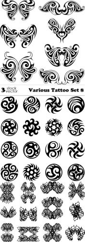 Vectors+-+Various+Tattoo+Set+8