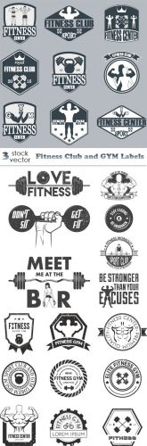 Vectors+-+Fitness+Club+and+GYM+Labels