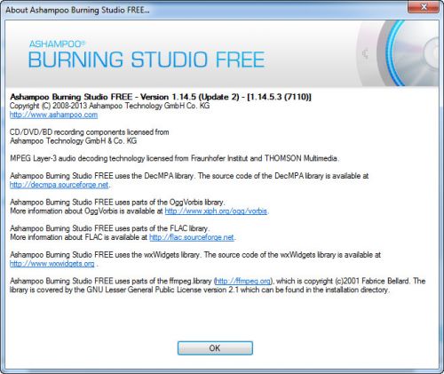 Ashampoo Burning Studio FREE 1.14.5 DC 21.10.2015