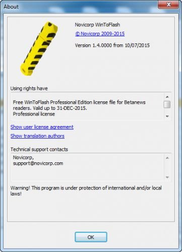Novicorp WinToFlash Professional 1.4.0000 Multilingual Portable