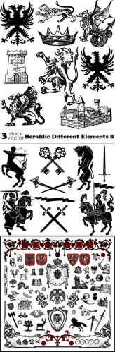Vectors+-+Heraldic+Different+Elements+8