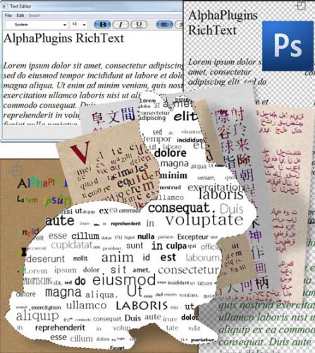 AlphaPlugins RichText 1.0 for Photoshop MacOSX