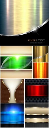 Vector+metal+background+with+gold+elements