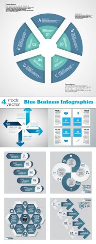 Vectors+-+Blue+Business+Infographics