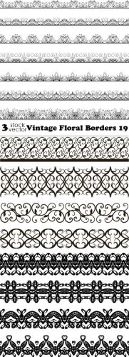 Vectors - Vintage Floral Borders 19