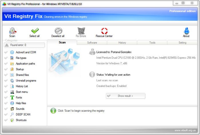 Vit Registry Fix Pro 12.6.5 Multilanguage + Portable