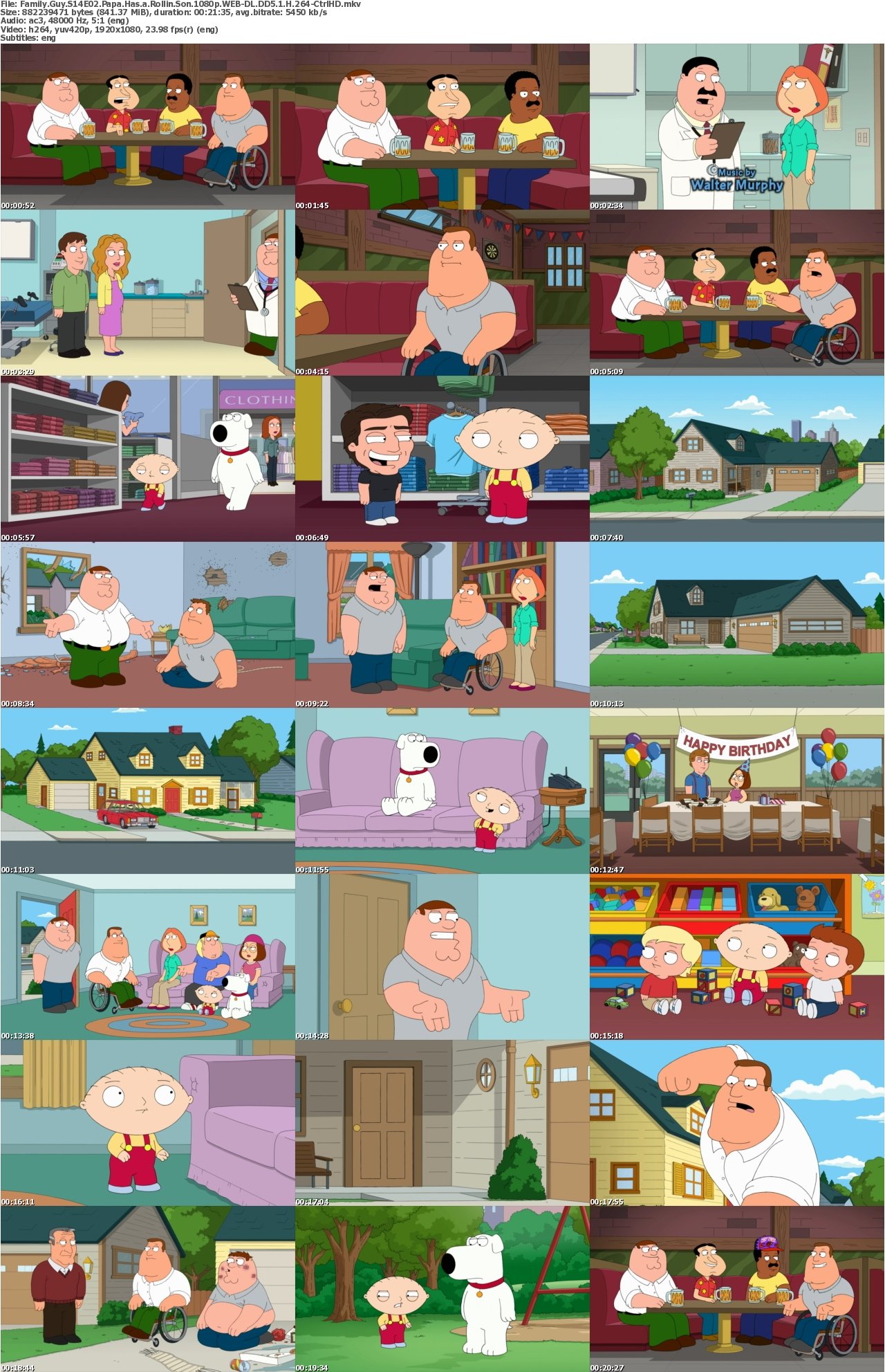 Family Guy S14E02 Papa Has a Rollin Son 1080p WEB-DL DD5 1 H 264-CtrlHD