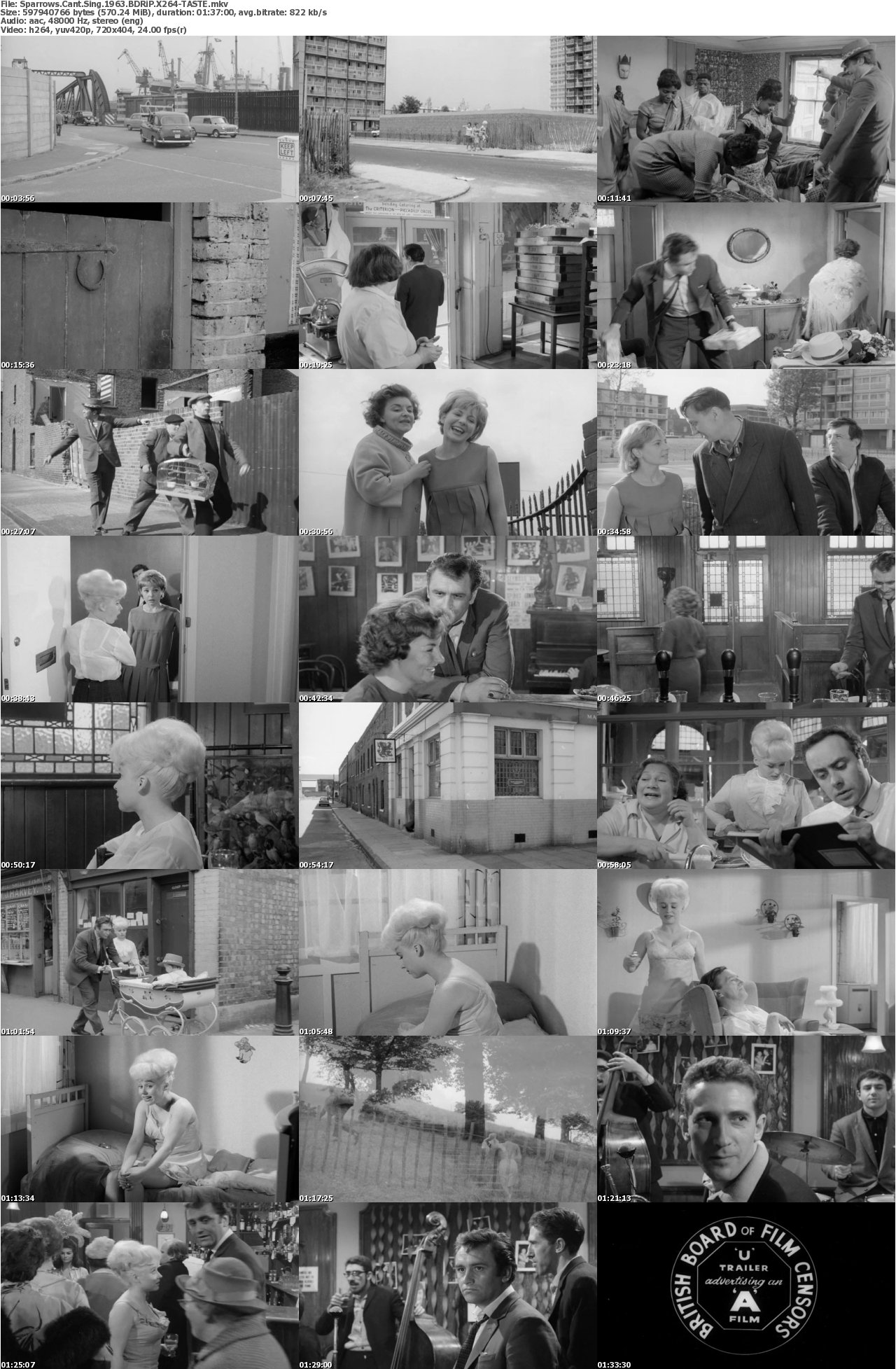 Sparrows Cant Sing 1963 BDRiP X264-TASTE