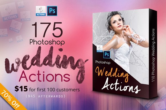 CreativeMarket - 175 Photoshop Wedding Actions